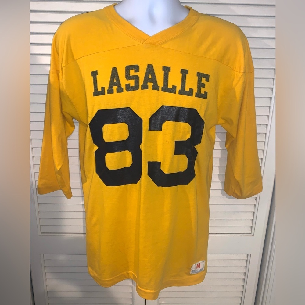Vintage Champion Yellow LaSalle 83 Jersey Men’s Medium
